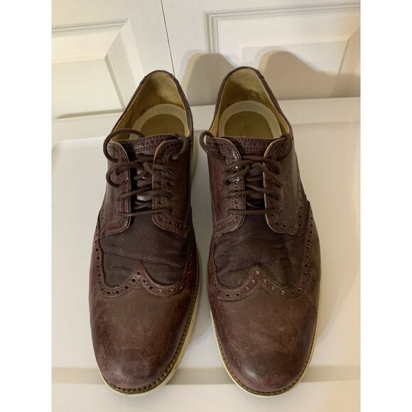 Cole Haan Grand OS‎ Men Sz 13 M Burgundy Wingtip Leather Shoes Model C23405 main image 9